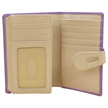 ili New York RFID Leather Midi Wallet with Cut Out Tab- 7817