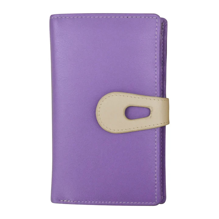 ili New York RFID Leather Midi Wallet with Cut Out Tab- 7817
