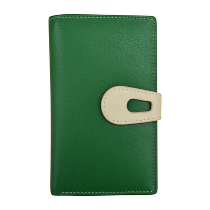 ili New York RFID Leather Midi Wallet with Cut Out Tab- 7817