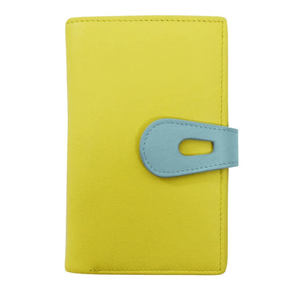 ili New York RFID Leather Midi Wallet with Cut Out Tab- 7817