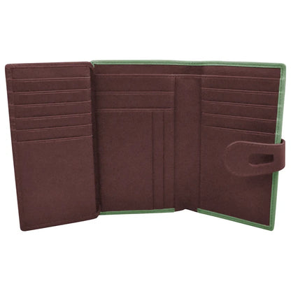 ili New York RFID Leather Midi Wallet with Cut Out Tab- 7817