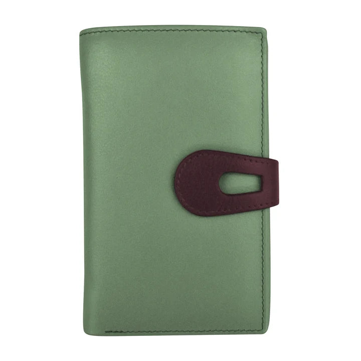 ili New York RFID Leather Midi Wallet with Cut Out Tab- 7817