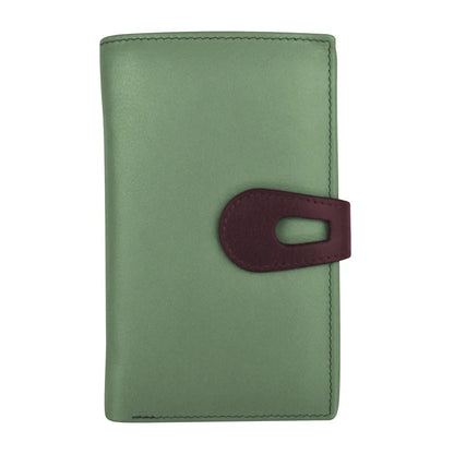 ili New York RFID Leather Midi Wallet with Cut Out Tab- 7817