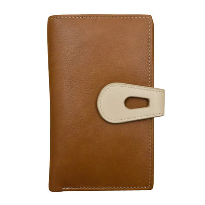 ili New York RFID Leather Midi Wallet with Cut Out Tab- 7817
