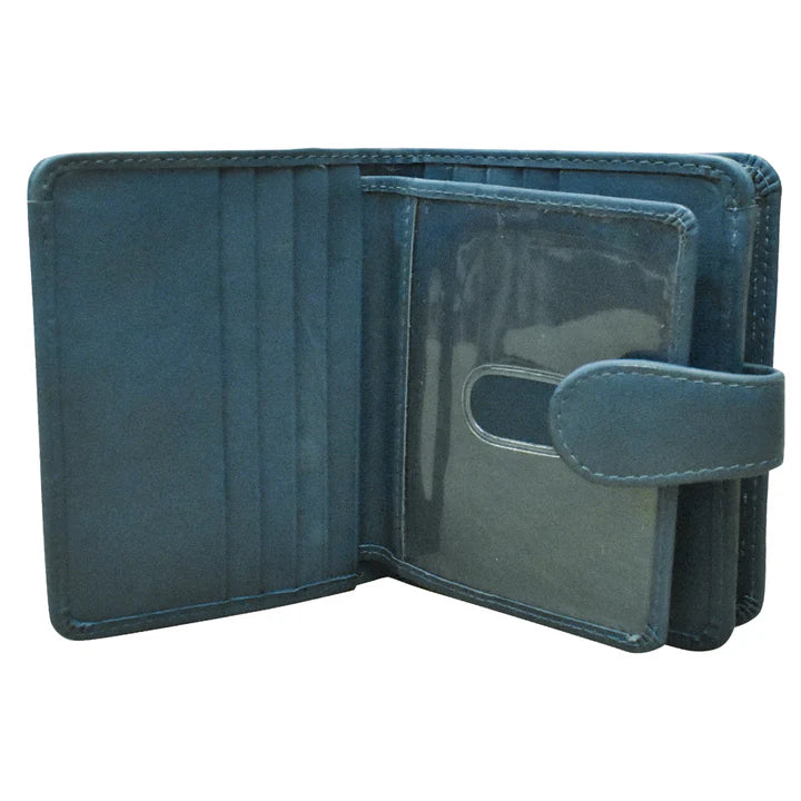 ili New York Leather RFID Small Euro Wallet- 7822