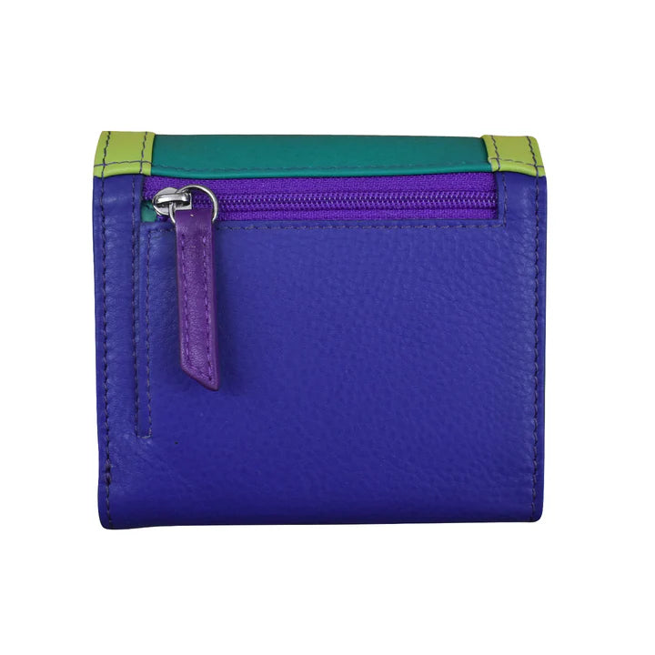 ili New York - Leather RFID blocking Tri-Fold Mini Wallet