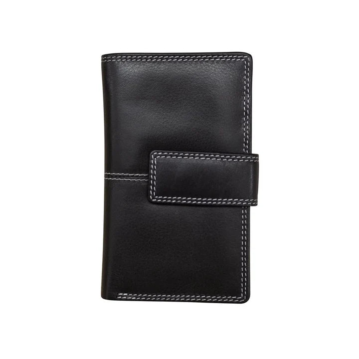 ili New York Leather RFID Midi Wallet Black
