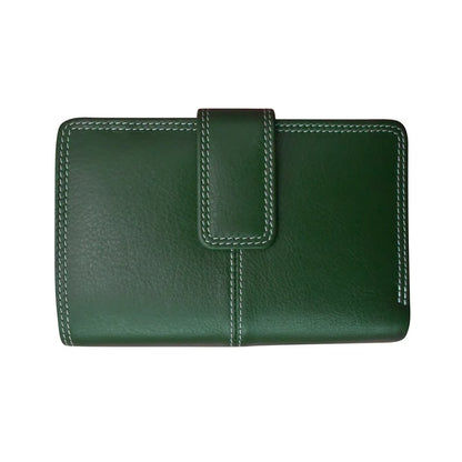 ili New York Leather RFID Midi Wallet Hunter Green