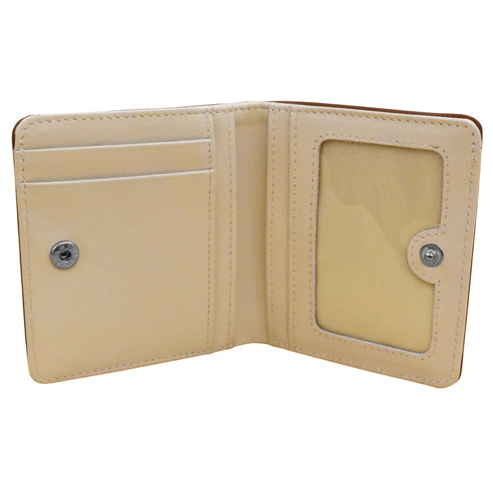 ili New York RFID Bi-fold Two Tone Mini Leather Wallet - 7831