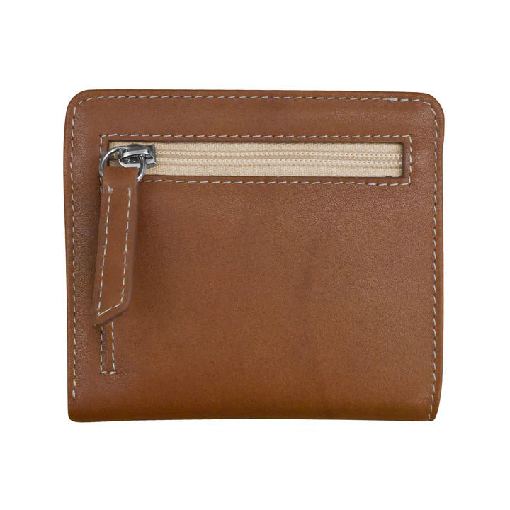 ili New York RFID Bi-fold Two Tone Mini Leather Wallet - 7831