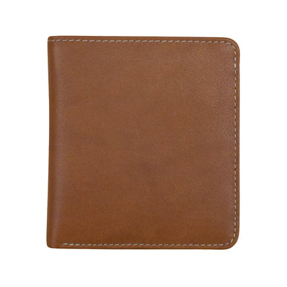 ili New York RFID Bi-fold Two Tone Mini Leather Wallet - 7831 Antique Saddle Stone