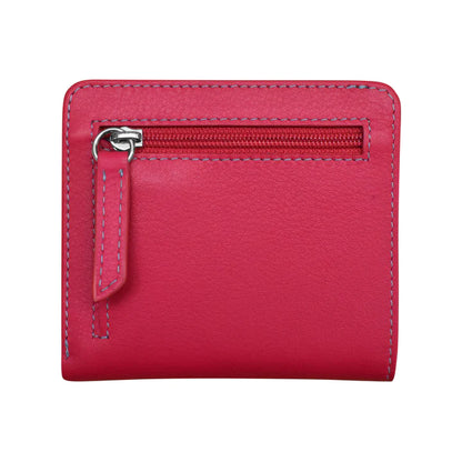 ili New York RFID Bi-fold Two Tone Mini Leather Wallet - 7831