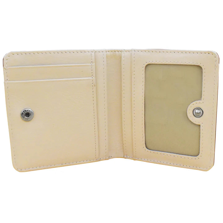 ili New York RFID Bi-fold Two Tone Mini Leather Wallet - 7831