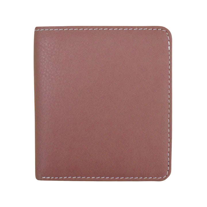 ili New York RFID Bi-fold Two Tone Mini Leather Wallet - 7831