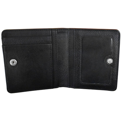 ili New York RFID Bi-fold Two Tone Mini Leather Wallet - 7831