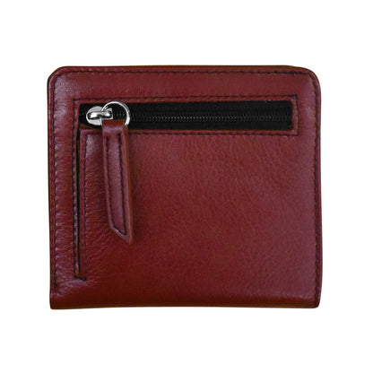 ili New York RFID Bi-fold Two Tone Mini Leather Wallet - 7831
