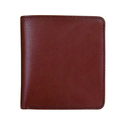 ili New York RFID Bi-fold Two Tone Mini Leather Wallet - 7831 Merlot Black