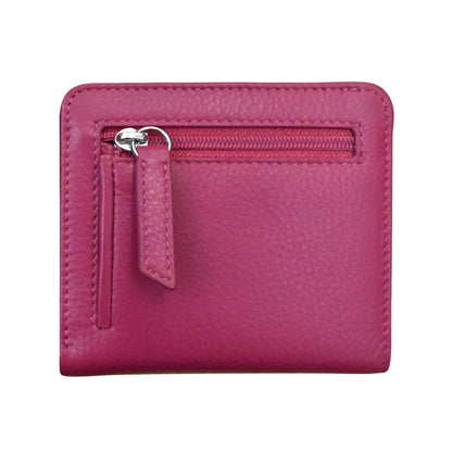 ili New York RFID Bi-fold Two Tone Mini Leather Wallet - 7831