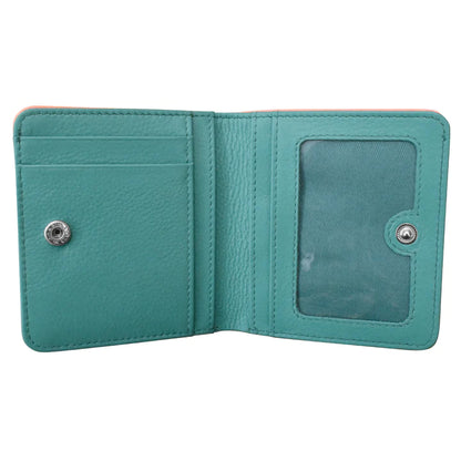 ili New York RFID Bi-fold Two Tone Mini Leather Wallet - 7831