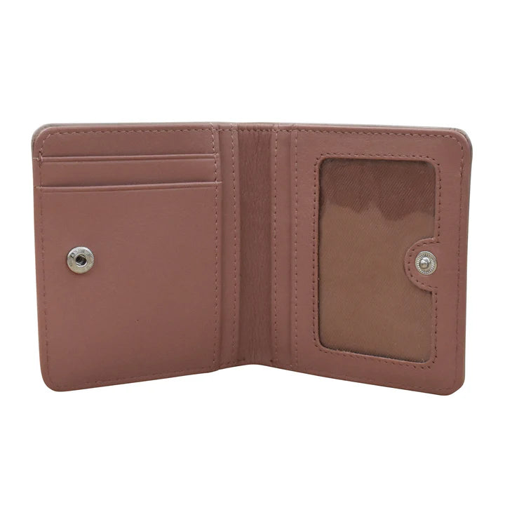 ili New York RFID Bi-fold Two Tone Mini Leather Wallet - 7831