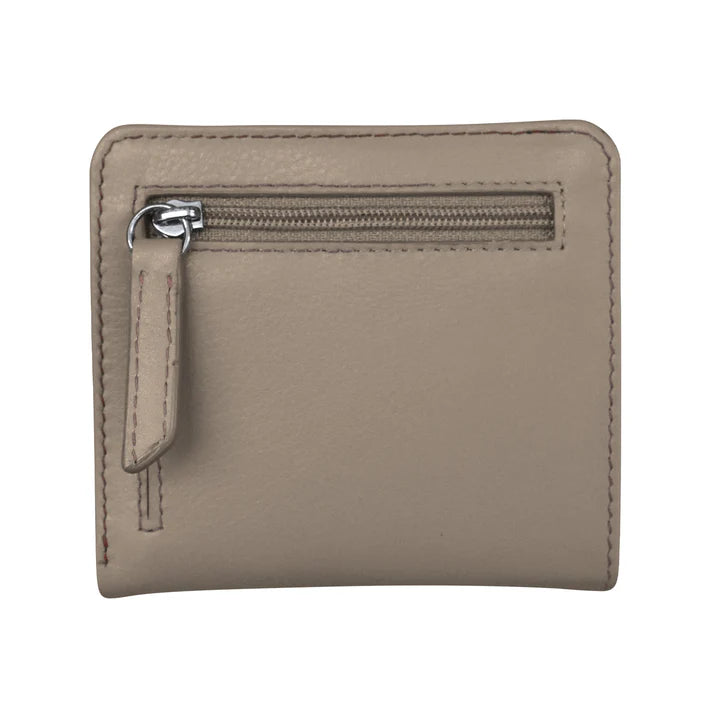 ili New York RFID Bi-fold Two Tone Mini Leather Wallet - 7831