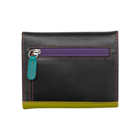 ili New York Leather RFID Mini Snap Trifold Wallet