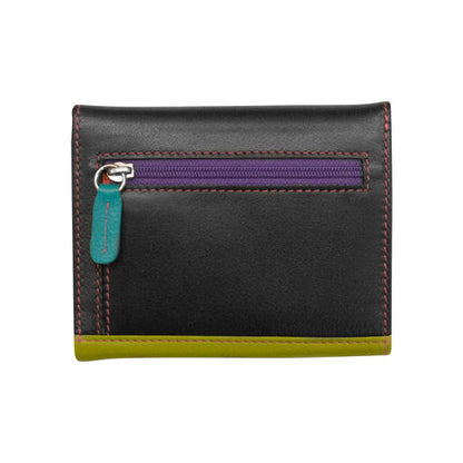 ili New York Leather RFID Mini Snap Trifold Wallet