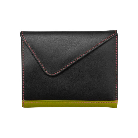 ili New York Leather RFID Mini Snap Trifold Wallet