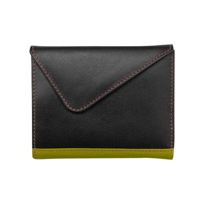 ili New York Leather RFID Mini Snap Trifold Wallet