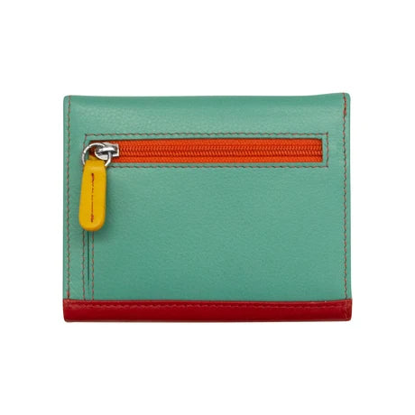 ili New York Leather RFID Mini Snap Trifold Wallet