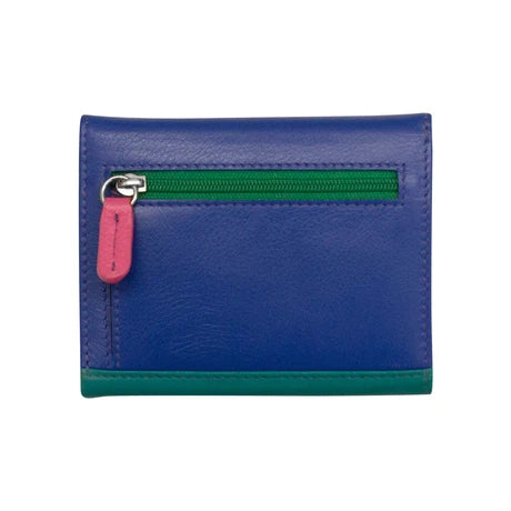 ili New York Leather RFID Mini Snap Trifold Wallet