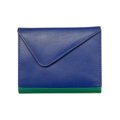 ili New York Leather RFID Mini Snap Trifold Wallet