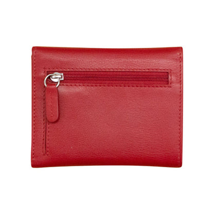 ili New York Leather RFID Mini Snap Trifold Wallet