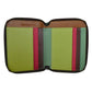 ili New York Small Leather RFID Multi Color Zip Wallet- 7858 Sage Multi