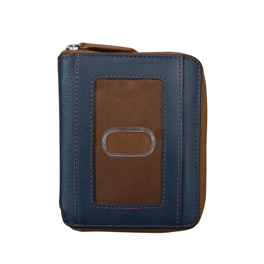 ili New York RFID Zip Around Leather Wallet- 7859