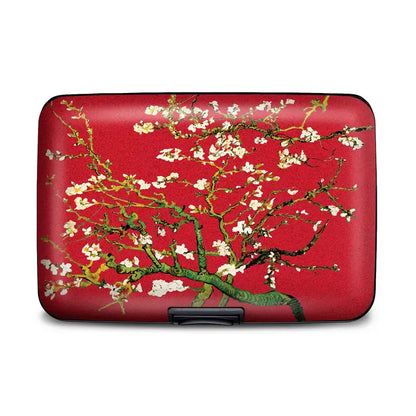 Monarque RFID Armored Wallet Van Gogh - Almond Blossom Red