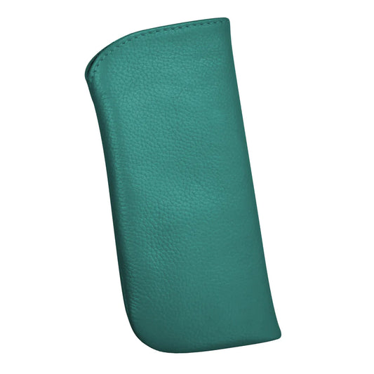 ili New York Leather Reading Eyeglass Pouch Aqua