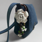 Leather Bag Charm/Keychain- Rose