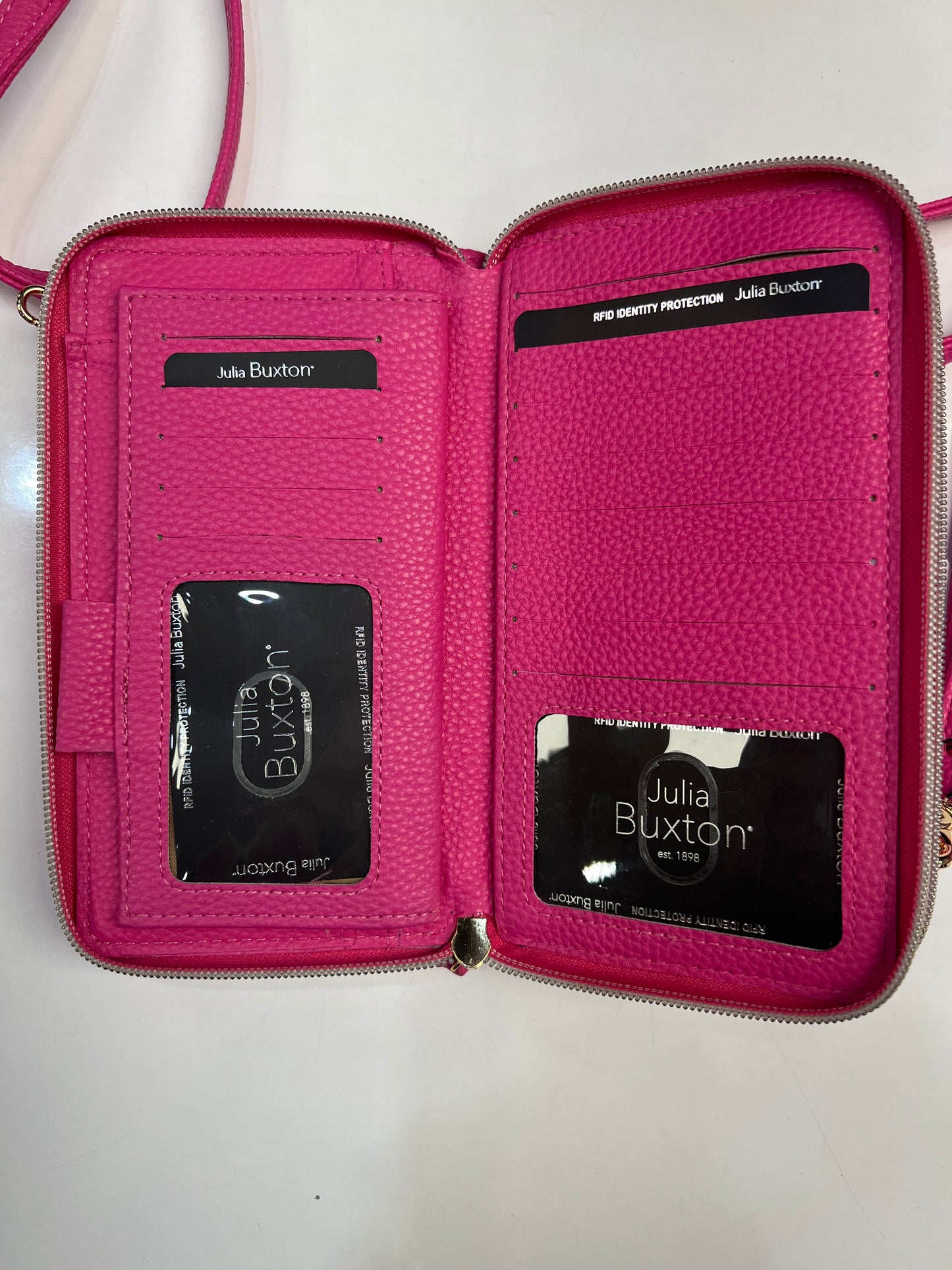 Julia Buxton Textured RFID Ultimate Double Zip Organizer Wallet Bag- $24.50