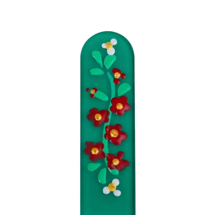 Czech Glass Nail File - Small- Hand Painted- $10