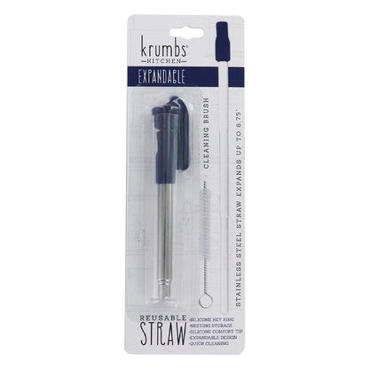 Krumbs Kitchen Expandable Steel Travel Straw