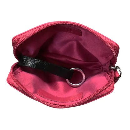 ili Zip Card Case Compact Leather RFID Wallet with Keyring- 7103