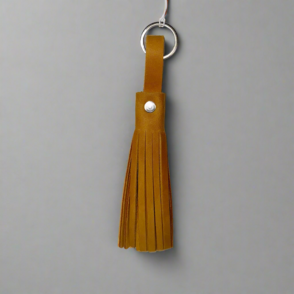 Genuine Leather Tassel Keychain/Bag Charm- $8.99