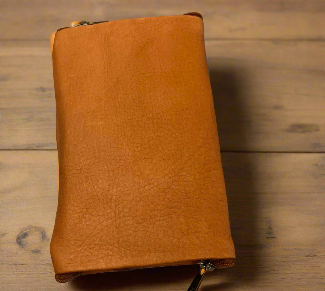 Tan Leather Double Eyeglass Case- $20