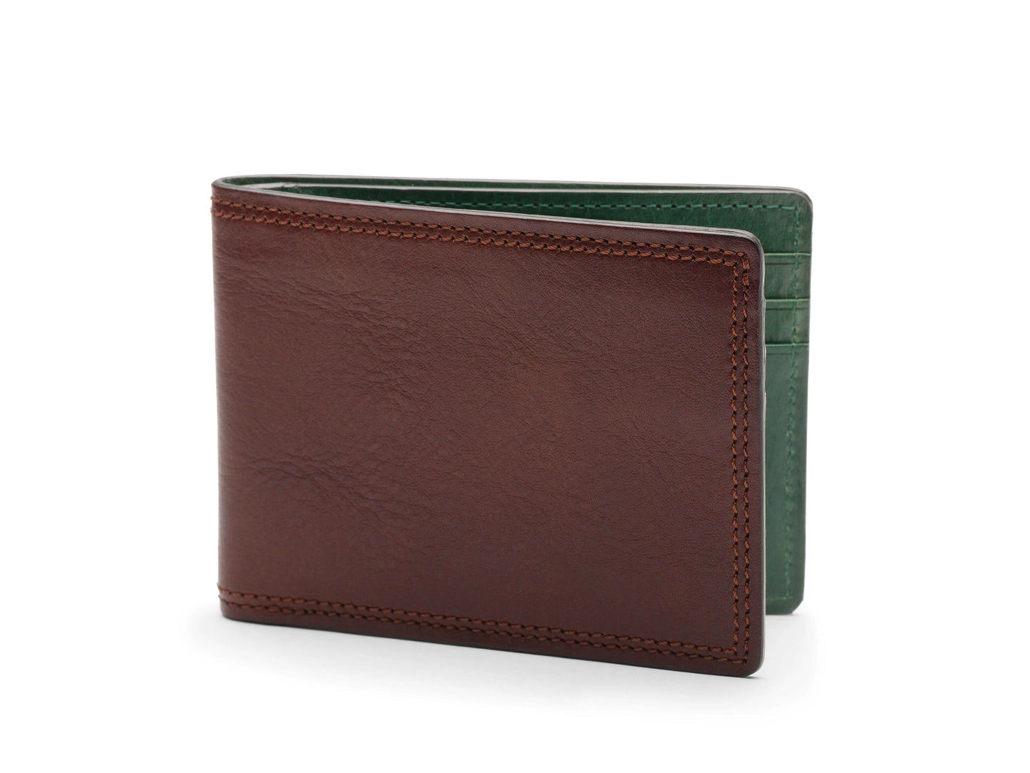 BOSCA DOLCE CONTRAST Leather Small Bifold Wallet