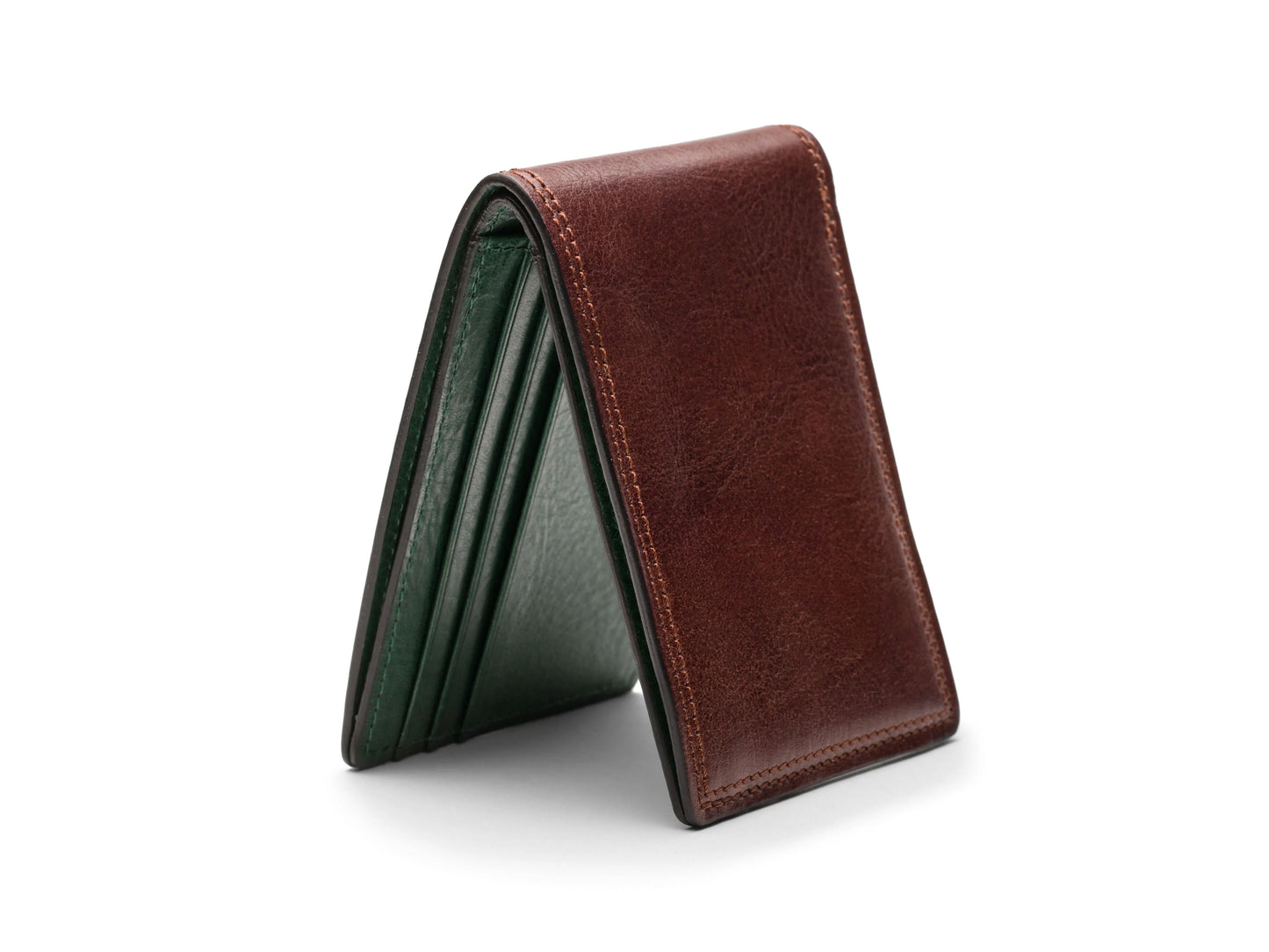 BOSCA DOLCE CONTRAST Leather Small Bifold Wallet