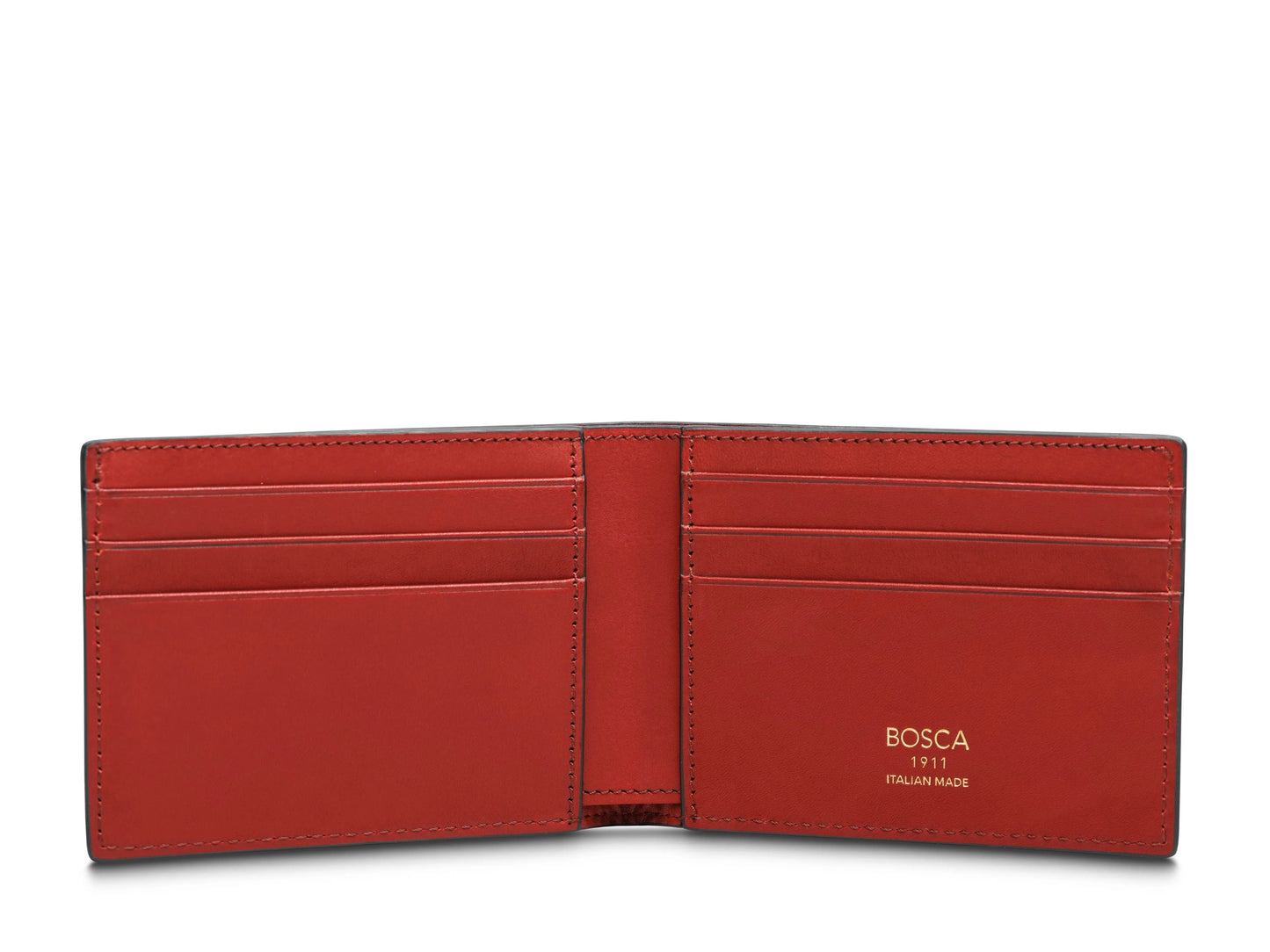 Bosca Roma Leather Small Bifold RFID Wallet (Made in Italy)