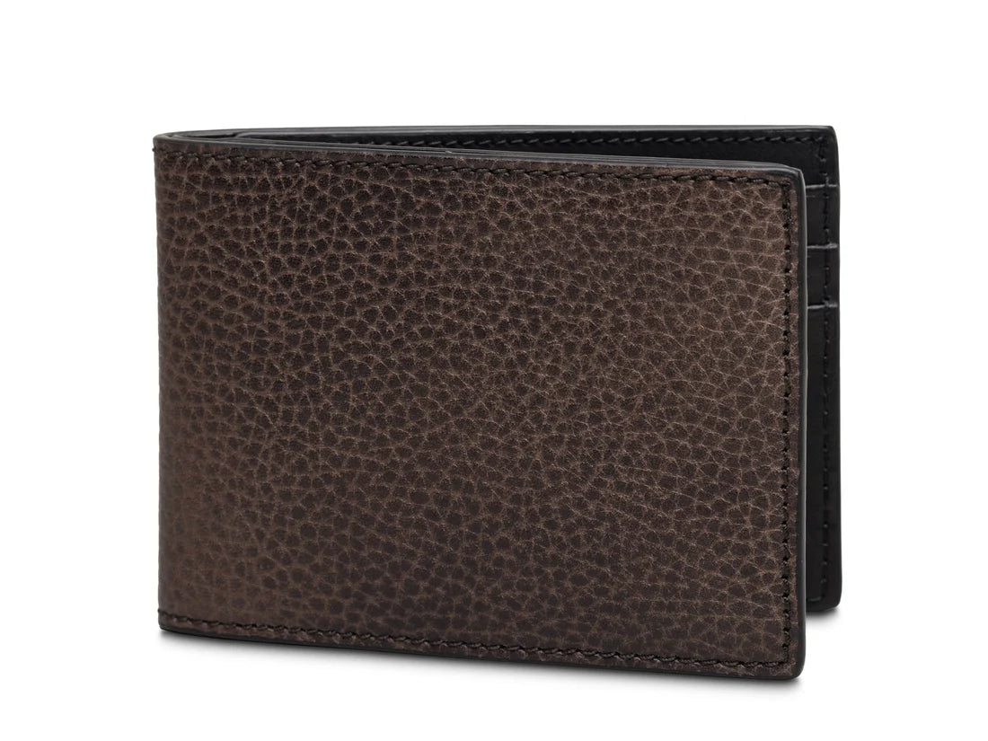 Bosca Roma Leather Small Bifold RFID Wallet (Made in Italy)