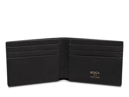 Bosca Roma Leather Small Bifold RFID Wallet (Made in Italy)