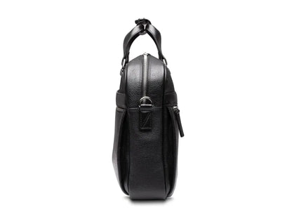 Bosca Leather Monfrini Single Gusset Stringer Briefcase